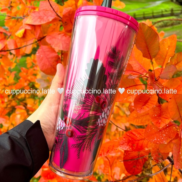 ❤️LAST🎄Starbucks Magenta Purple Winter 2021 Holiday Pinecone Color Changing Cup - Picture 3 of 6